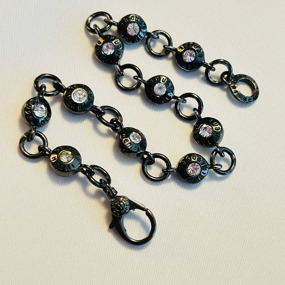 NWOT RARE Henri Bendel Gun- Metal Tone Tennis Bracelet